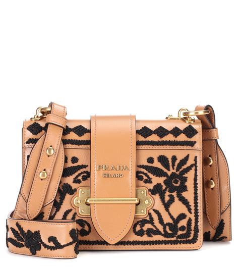 prada cahier brown|Prada Cahier Shoulder Bag .